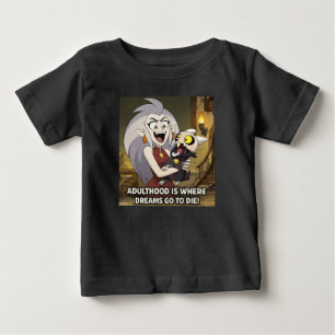 Funny Cartoon Quote Graphic Baby Fine Jersey  T-Shirt