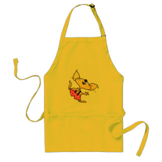 Funny Cartoon Rats Dance Standard Apron