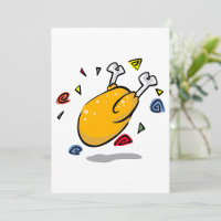 Funny Cartoon Roast Chicken Falling
