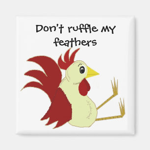 Funny Cartoon Rooster Magnet