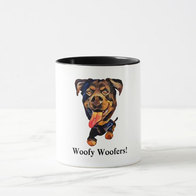 Funny Cartoon Rottweiler Dog Mug (Center)