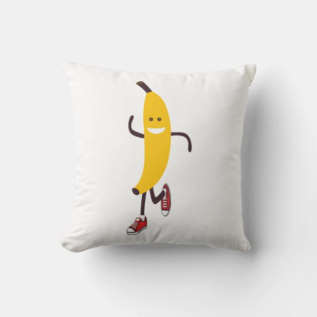 Funny Cartoon Running Banana Cushion (Front)