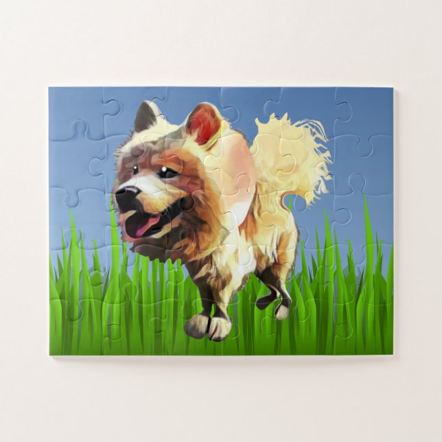 Funny Cartoon Samoyed Dog Kids 30 pc Puzzle (Horizontal)