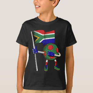 Funny Cartoon Skeleton Halloween Soccer Player Boy T-Shirt