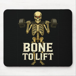 Funny Cartoon Skeleton Play On Words Mouse Mat