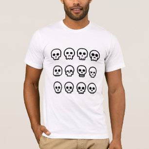 Funny Cartoon Skull Emojis T-Shirt