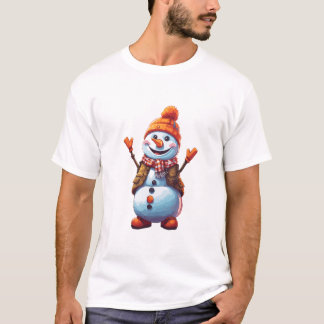 Funny cartoon Snowman T-Shirt