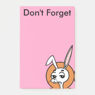 FUNNY CARTOON STYLE RABBIT POST-IT NOTES NOTEPAD