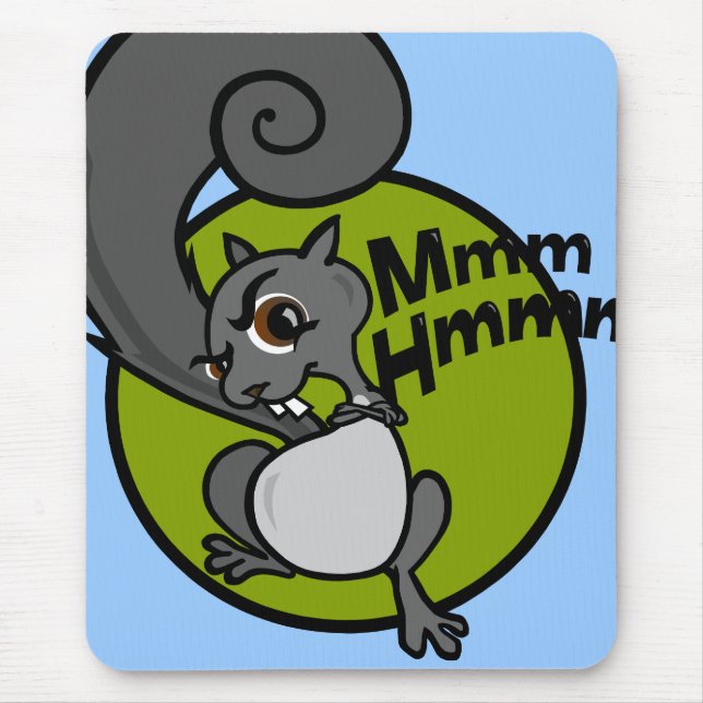 FUNNY CARTOON STYLE SQUIRREL MOUSE PAD (Front)