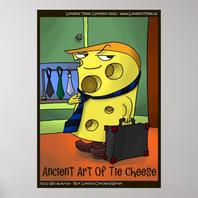 Funny Cartoon Tai Chi Poster by Rick London (Front)