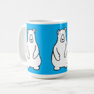 Funny Cartoon Three Bears Tea Blue Coffee Mug