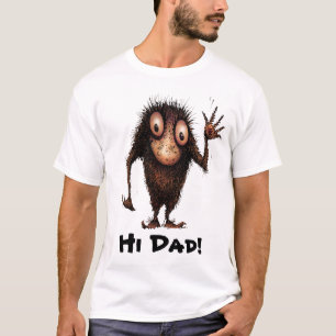 Funny Cartoon Troll Saying "Hi Dad!" T-Shirt