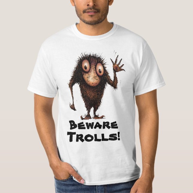 Funny Cartoon Troll T-Shirt (Front)