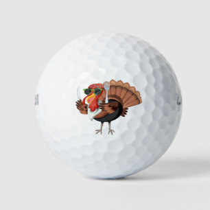 Funny Cartoon Turkey Golf Balls