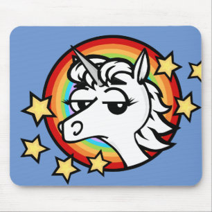 FUNNY CARTOON UNICORN MOUSE PAD