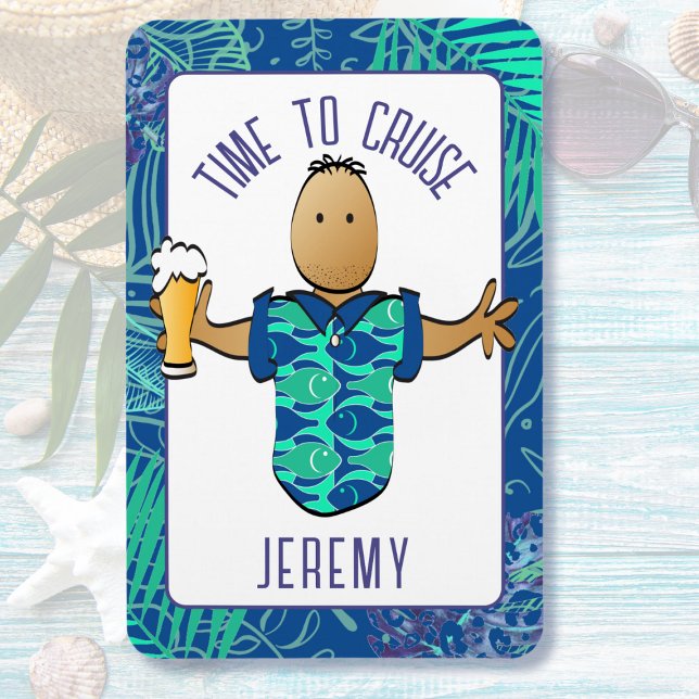 Funny Cartoon Vacation for Him Cruise Cabin Door Magnet (Creator Uploaded)