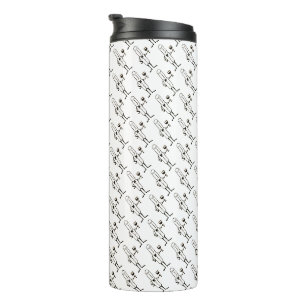 Funny Cartoon Waiters Guys Holding Wine Thermal Tumbler