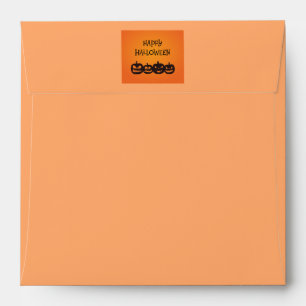Funny Carved Halloween Pumpkin Quartet Envelope