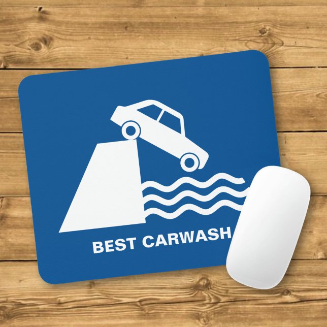 Funny Carwash Sign Mouse Mat (Creator Uploaded)