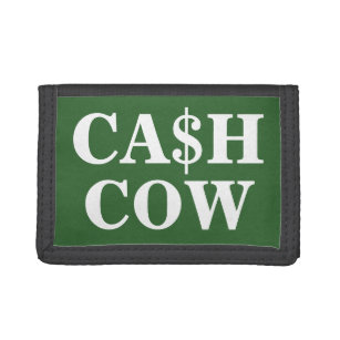 Funny cash cow money wallets and coin purses
