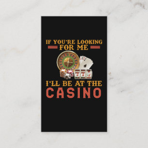Funny Casino addicted Gambling Humour Business Card