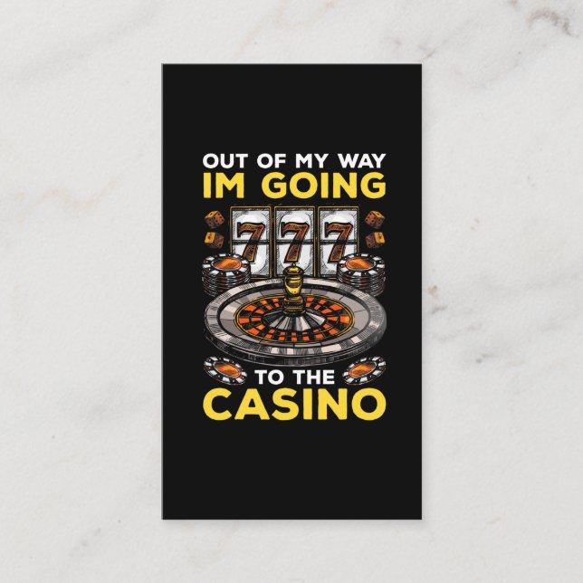 Funny Casino Gambling Humour Slot Machine Poker Fa Business Card (Front)