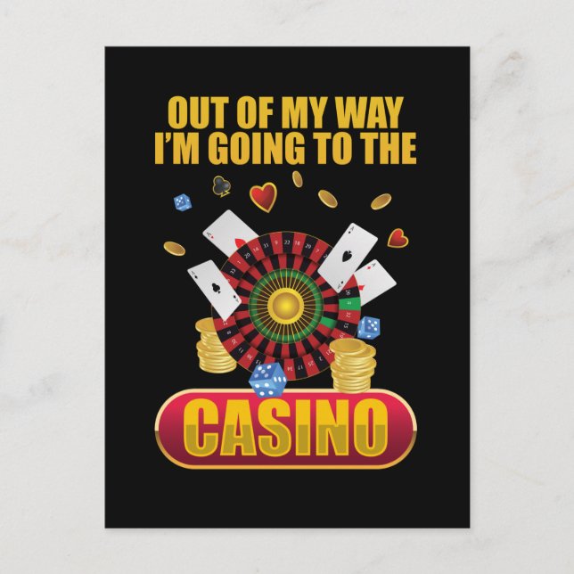Funny Casino Gambling Poker Lover Postcard (Front)