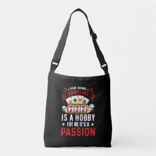 funny Casino word art Crossbody Bag