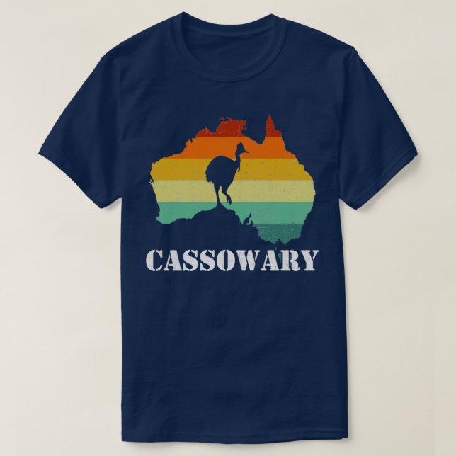 funny cassowary retro cassowary T-Shirt (Design Front)