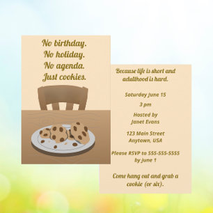 Funny Casual Cookie Gathering Invitation