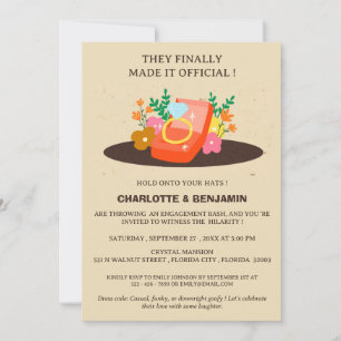 Funny Casual  Engagement Party Invitation