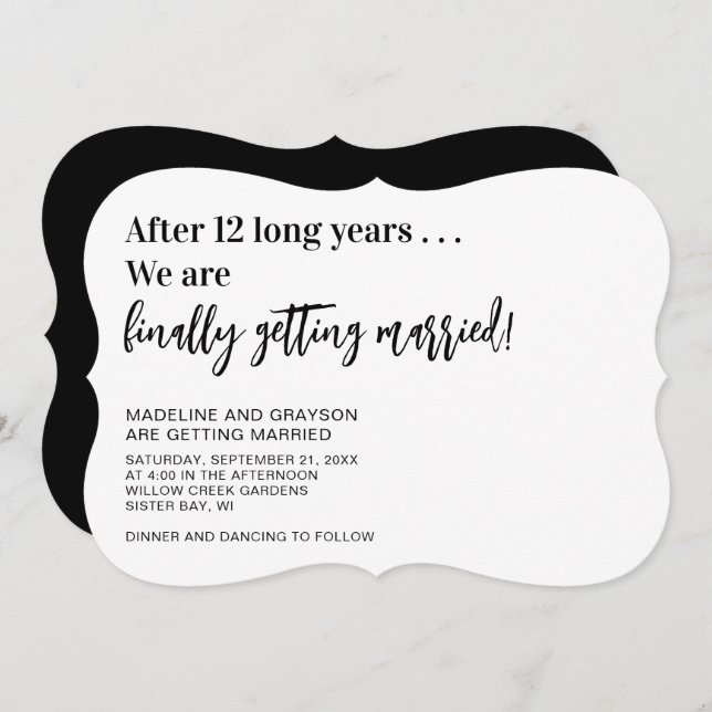Funny Casual Getting Married Wedding Invitation (Front/Back)