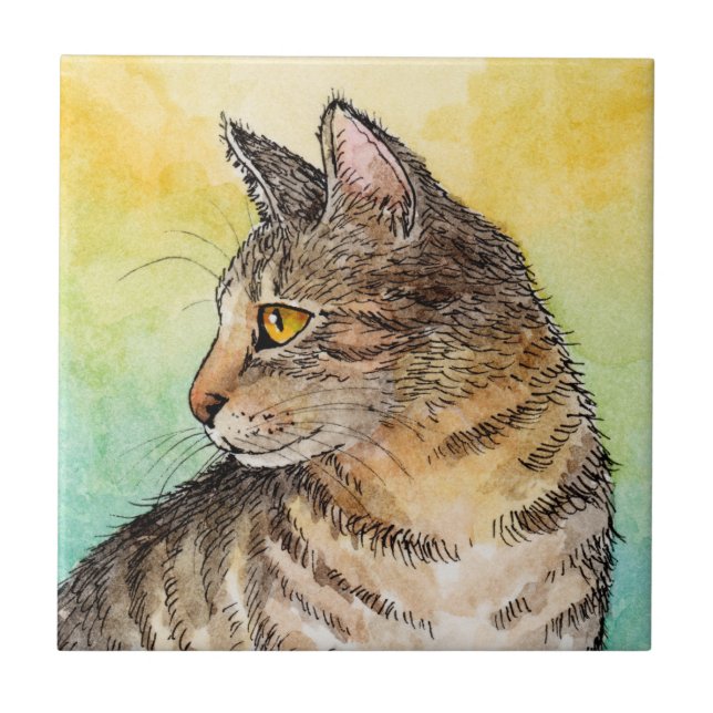 Funny Cat 645 Tile (Front)