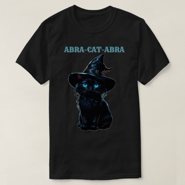 funny cat abracatabra T-Shirt (Design Front)