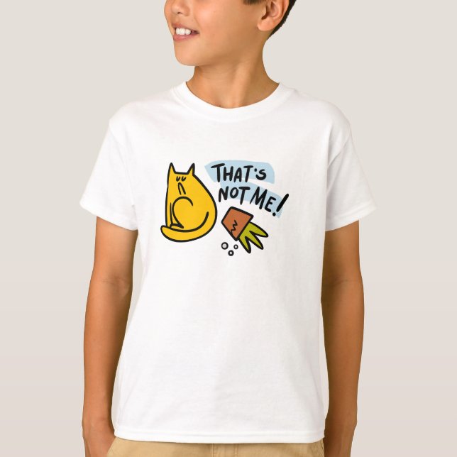 Funny cat and an overturned flower pot T-Shirt (Front)