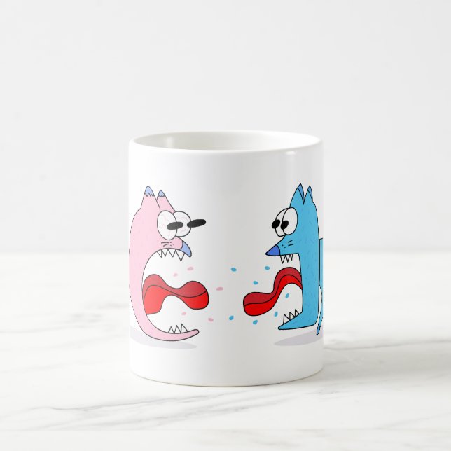 Funny Cat and Dog Fight Mug (Center)