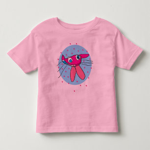 Funny cat and fish design kid's T-shirt