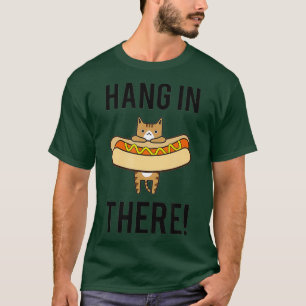 Funny Cat and Hot Dogs Humour Orange Tabby Cat T-Shirt