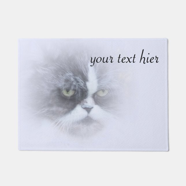 funny cat and your text doormat (Front)