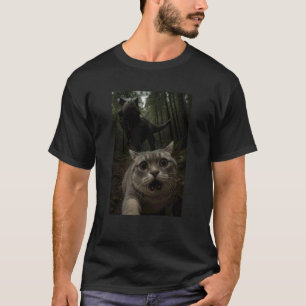 Funny Cat Animal Lover Trex Dinosaur Selfie Mum Da T-Shirt