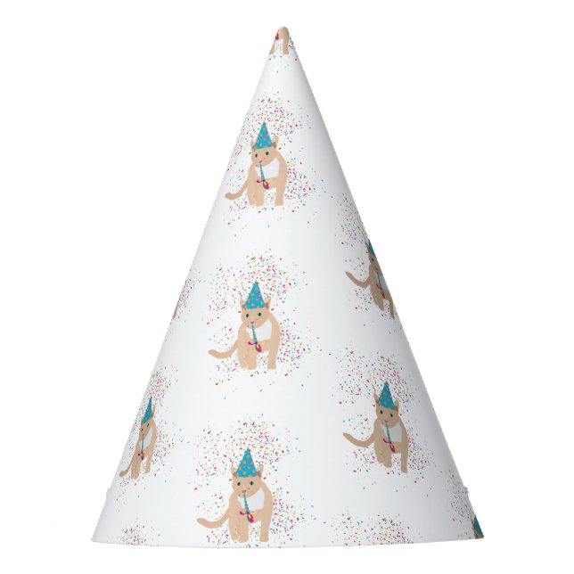 Funny Cat Animals Having a Party  Hat (Front)