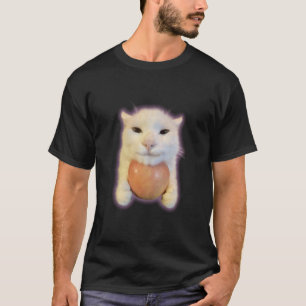 funny cat apple gen z silly cat humour meme freaky T-Shirt