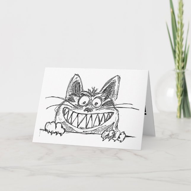 FUNNY CAT ART BIRTHDAY CARDS (Front)