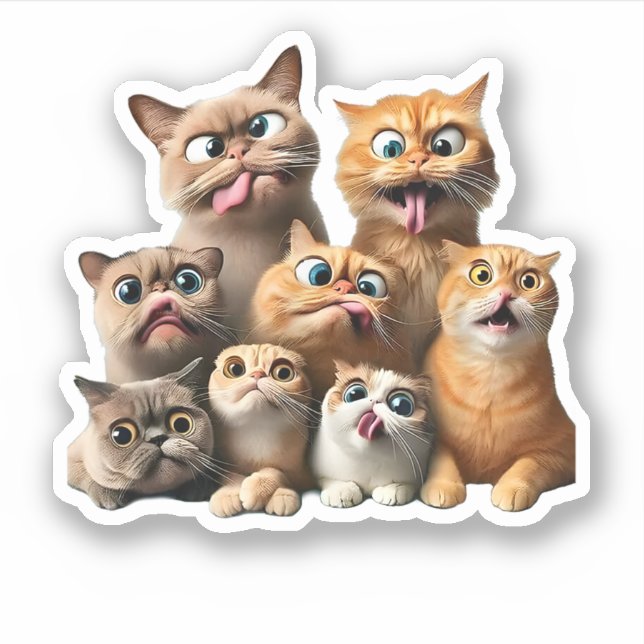 funny cat art print (Front)