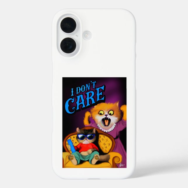 Funny Cat Artwork. Case-Mate iPhone Case (Back)