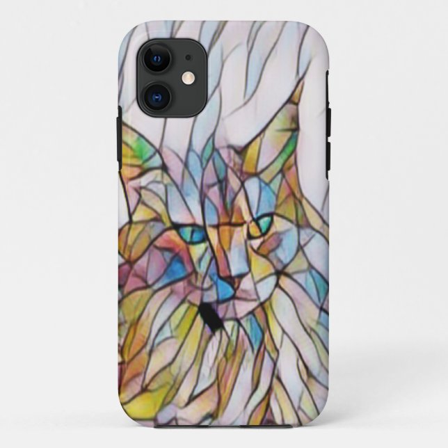 Funny Cat Artwork Case-Mate iPhone Case (Back)
