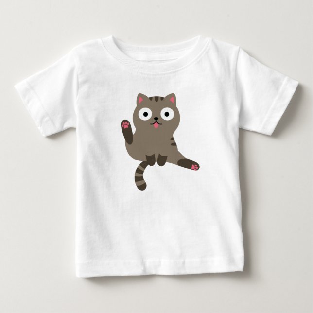 Funny Cat Baby T-Shirt (Front)