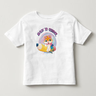 Funny Cat Back To School Toddler T-Shirt