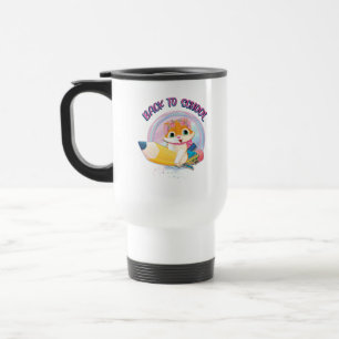 Funny Cat Back To School Travel Mug