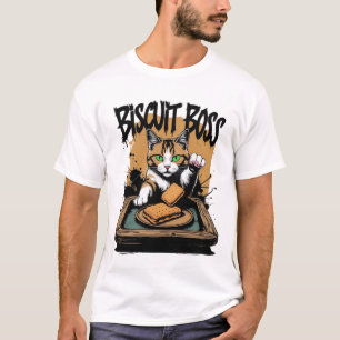 Funny Cat Bakery Biscuit Boss T-Shirt